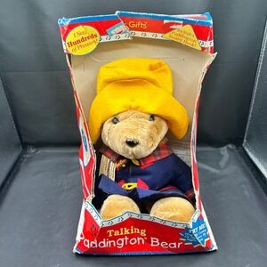 Vintage 1995 Talking Paddington Bear Plush Kids Gifts Boxed 100 Phases‎